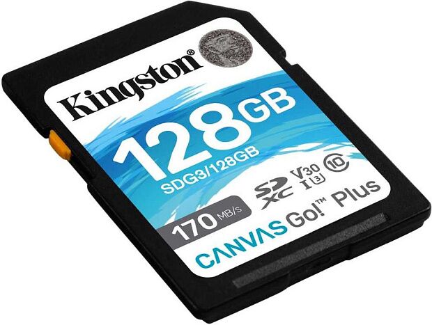 Карта памяти SDXC Kingston Canvas Go Plus, 128 Гб, UHS-I Class U3 V30 (SDG3/128GB) RU - 3