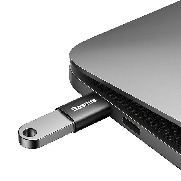 Переходник BASEUS Ingenuity Series Mini OTG, Type-C - USB-A 3.1 (черный) (ZJJQ000001) - 7