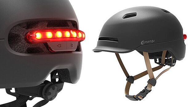 Умный шлем Smart4u City Light Riding Smart Helmet Размер L (Black/Черный) - 3