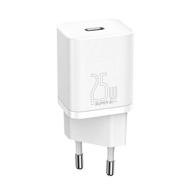 Зарядное устройство BASEUS Super Si USB-C, 3A, 25W, белый (CCSP020102) - 1