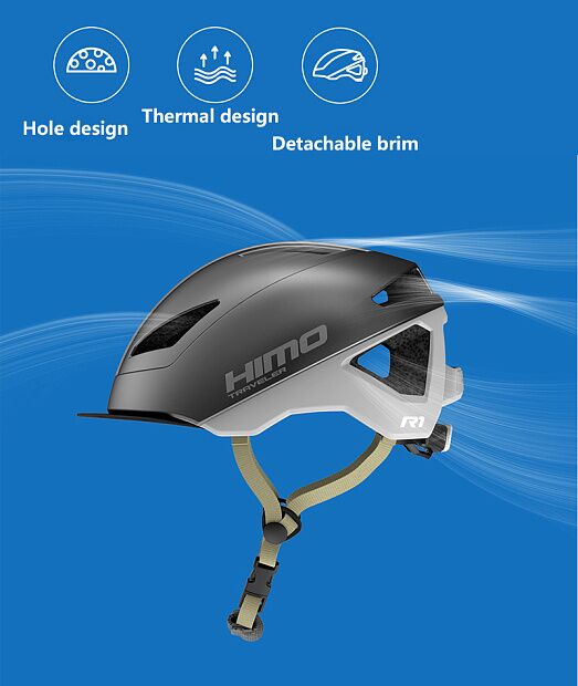 Шлем HIMO Riding Helmet R1 (размер 57-61 cm) (Gray) - 7
