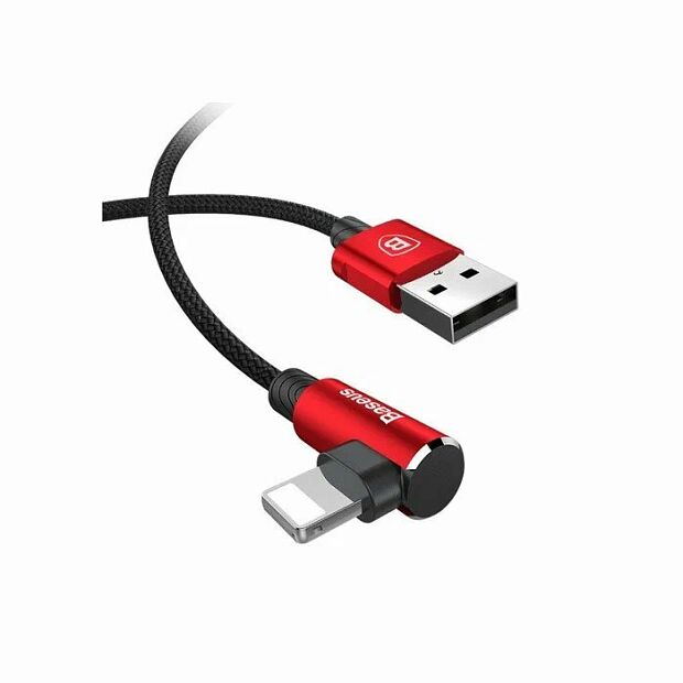 Кабель USB BASEUS MVP Elbow Type, USB - Lightning, 2А, 1 м, красный, угловой - 8