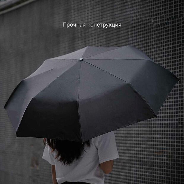 Зонт KongGu Auto Folding Umbrella WD1 (Black/Черный) - 7