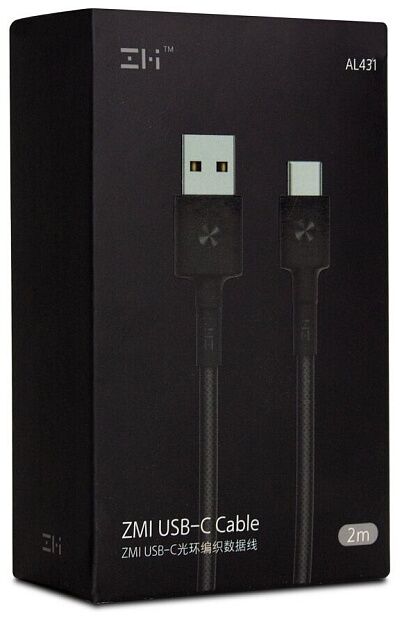 Кабель ZMI USB/Type-C 200 см AL431 (Black) - 6