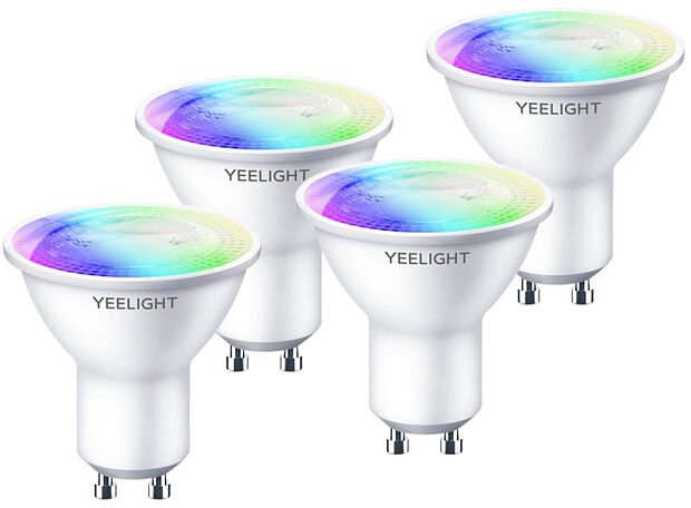 Лампа светодиодная Yeelight Smart Bulb W1 (GU10) (YLDP004-A) (4 шт) (Multicolor) - 1
