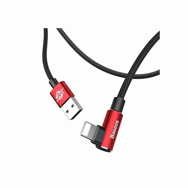 Кабель USB BASEUS MVP Elbow Type, USB - Lightning, 2А, 1 м, красный, угловой - 1