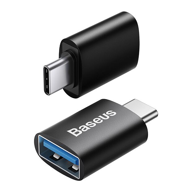 Переходник BASEUS Ingenuity Series Mini OTG, Type-C - USB-A 3.1 (черный) (ZJJQ000001) - 9
