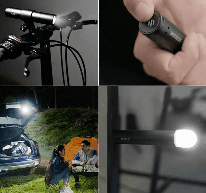 Пример работы фонарика Beebest Zoom Flashlight