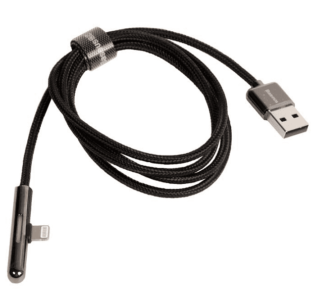 Кабель USB BASEUS Iridescent Lamp, USB - Lightning, 2.4А, 1 м, черный, игровой - 2